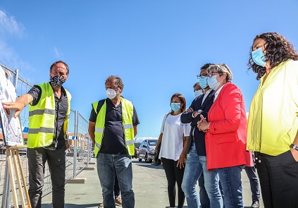 Visita ás obras de remodelación do Porto do Son