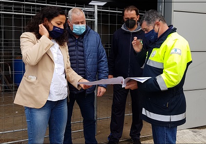 Visita da presidente ó porto do Vicedo